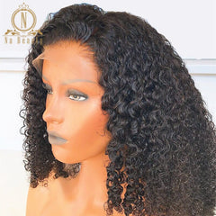 Kinky Curly Short Bob Wigs 13x6 Lace Front Human Hair Wig Pre Plucked For Black Women Brazilian Remy Hair Na Beauty 180 Density - Bellelooks