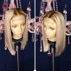 8”-14" bob Wigs Lace Front Human Hair Deep Part Lace Wigs - Bellelooks