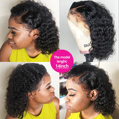 Luvin Cheap Deep Wave Lace Front Human Hair Wigs  Jerry Curly Closure Wig Water Wave Full Thick Wig For Black Woman Outlet - Bellelooks