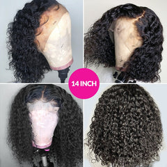 Luvin Cheap Deep Wave Lace Front Human Hair Wigs  Jerry Curly Closure Wig Water Wave Full Thick Wig For Black Woman Outlet - Bellelooks