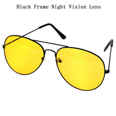 Myopia Night Vision Pilot Sunglasses Women Men Driving Glasses Yellow Lens Nearsighted Shortsighted Spectacles -1.0~-6.0 N5 - Bellelooks