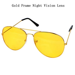 Myopia Night Vision Pilot Sunglasses Women Men Driving Glasses Yellow Lens Nearsighted Shortsighted Spectacles -1.0~-6.0 N5 - Bellelooks