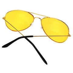 Myopia Night Vision Pilot Sunglasses Women Men Driving Glasses Yellow Lens Nearsighted Shortsighted Spectacles -1.0~-6.0 N5 - Bellelooks