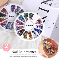 Nail Art Tools Set Kit Polish Brushes Nail Drawing Brush DIY Painting Rhinestone Dotting Pen Nail Beauty Decoration - Bellelooks