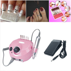 Pinkiou 35000 RPM Electric Nail Drill Machine Set with Bit Nail Buffer File Kit for Manicure Polish cuticle remover Pedicure - Bellelooks