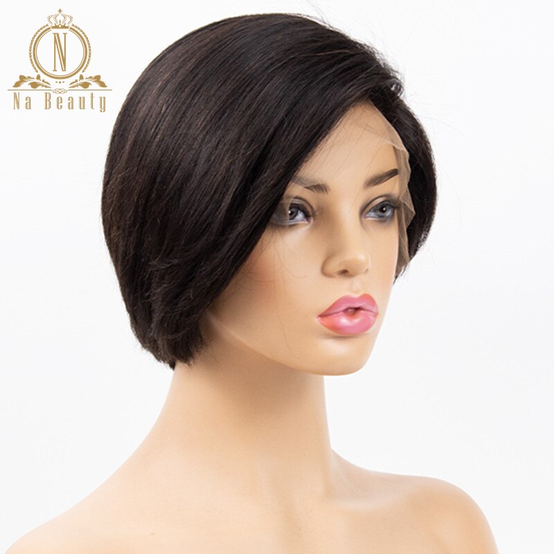 Pixie Cut Short Bob Wigs 613 Blonde 13x6 Lace Front Human Hair Short Wig Burgundy Red Colored Straight For Black Women Nabeauty - Bellelooks