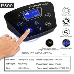 Professional Black Tattoo Power Supply Double Digital LCD - Bellelooks