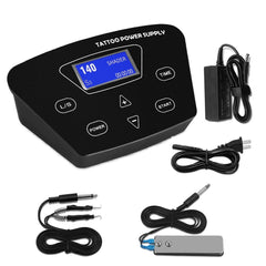 Professional Black Tattoo Power Supply Double Digital LCD - Bellelooks