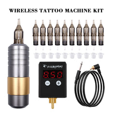 Professional Tattoo Machine Set  Wireless Tattoo Power Rotary Pen Cartridges Needles For Permanent Makeup Eyebrow Microblading - Bellelooks