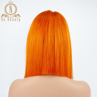 Straight Full Lace Orange Human Hair Wigs With Baby Hair 613 Honey Blonde Hair Full Lace Wig Pre Plucked Hair Transparent Lace - Bellelooks