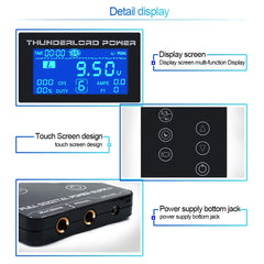 Tattoo Power Supply Tatuagem For Tattoo Machines Touch Screen Source TP-5 Digital LCD Makeup Dual Tattoo Power Supplies