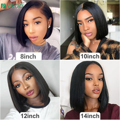 Virgo Highlight Glueless Bob Wig Brazilian Straight Ombre Brown Honey Blonde Short Lace Front Human Hair Wigs For Women Remy Wig - Bellelooks