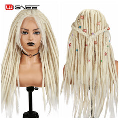 Wignee Blonde Dreadlock Synthetic Wig Hand-woven dirty braided headgear Lace Front Wigs Braiding Crochet For Black Women Hair - Bellelooks