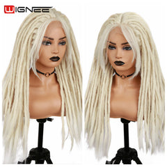 Wignee Blonde Dreadlock Synthetic Wig Hand-woven dirty braided headgear Lace Front Wigs Braiding Crochet For Black Women Hair - Bellelooks