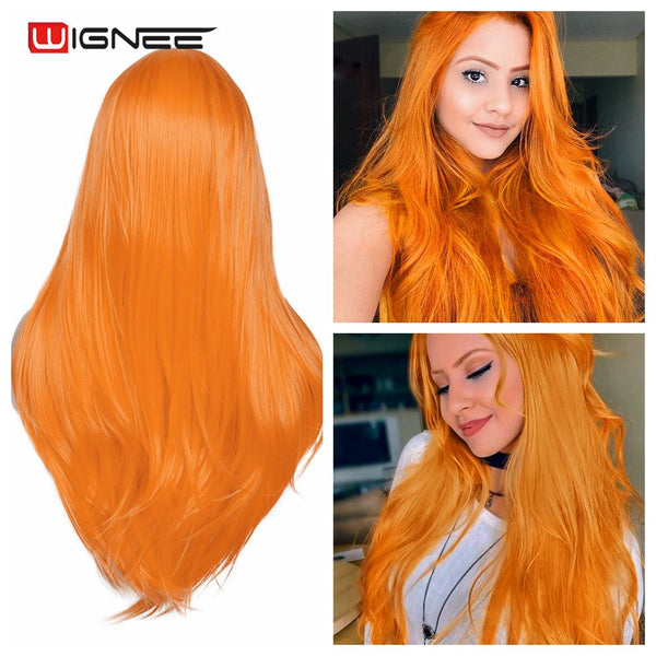 Wignee Long Black Straight Hair Synthetic Wig For Women Temperature Heat Resistant Natural Daily/Party/Cosplay Hair Female Wigs - Bellelooks