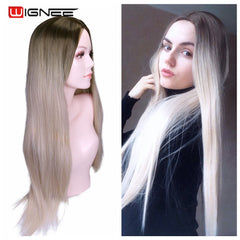 Wignee Long Black Straight Hair Synthetic Wig For Women Temperature Heat Resistant Natural Daily/Party/Cosplay Hair Female Wigs - Bellelooks