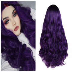 Wignee Long Green Wavy Middle Part Wig Synthetic Wigs for Women Daily/Party/Cosplay Heat Resistant Natural Glueless False Hair - Bellelooks