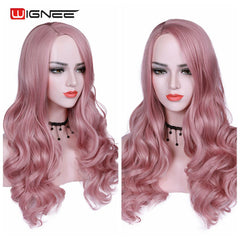 Colorful Hair Long Wavy Wigs Heat Resistant Synthetic Wig For Women Daily/Party - Bellelooks