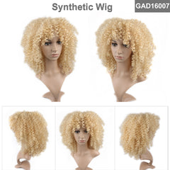 Wignee Short Hair Blonde Kinky Curly Synthetic Wigs for Black Women Natural Heat Resistant Afro Fake Hair American Female Wig - Bellelooks