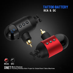 Wireless Tattoo Power Supply RCA DC Interface Rechargeable Lithium Battery for Tattoo Machine Pen - Bellelooks