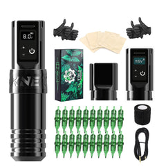 Torch Wireless Tattoo Machine Rotary Pen Kits LCD Digital Display With Tattoo Cartridge Permanent MakeUp for Tattoo Artist