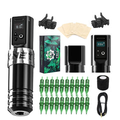 Torch Wireless Tattoo Machine Rotary Pen Kits LCD Digital Display With Tattoo Cartridge Permanent MakeUp for Tattoo Artist