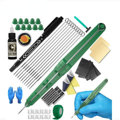 3D Hand Poke and Stick Tattoo Kit DIY Tattoo Ink Needles Set for Body Art Hand Poke Stick Tattoo Beginners Practice Tattoo Kit